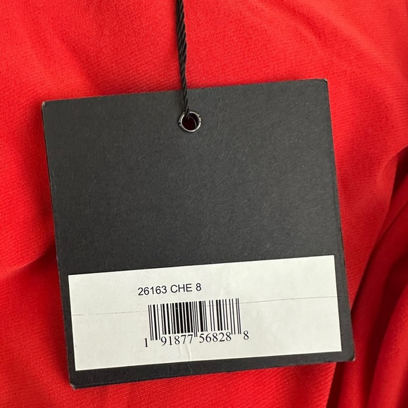 NWT Mac Duggal One Shoulder Ruched Jersey Evening Gown 8 Cherry #9673 #9674 - Picture 7 of 9